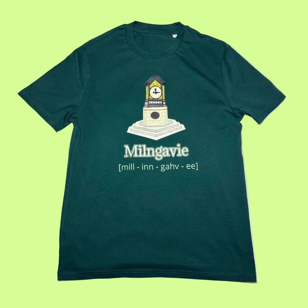 "Milngavie Clock" short sleeve T-shirt